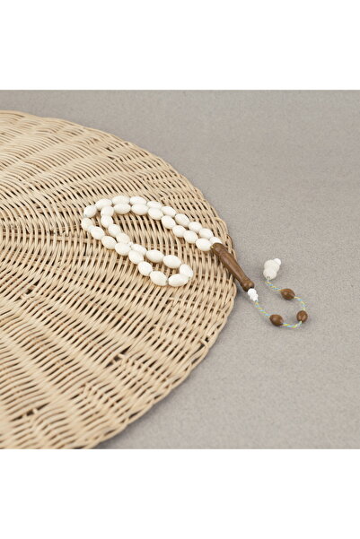 LapisDo Ροζάριο από Κόκκαλο Καμήλας Κούκα Ιμάμελι Σίγκρικστακ Κομμένο σε Σχήμ...