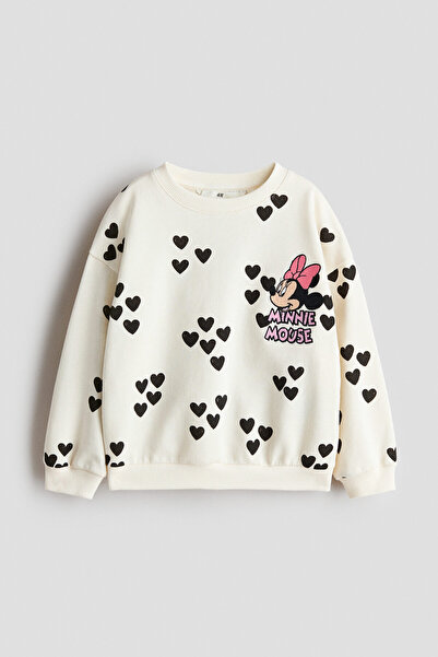 H&M Motif Detaylı Sweatshirt