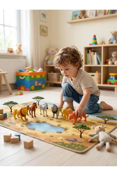 Tıfıl Toys 6 Parça Vahşi Hayvanlar Seti Eğitici Safari ve Doğa Hayvan Oyuncak...