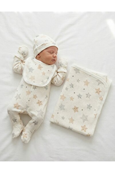 MiniKids Σετ 5 τεμαχίων Μπέιμπι Σταρ, λευκό-μπεζ