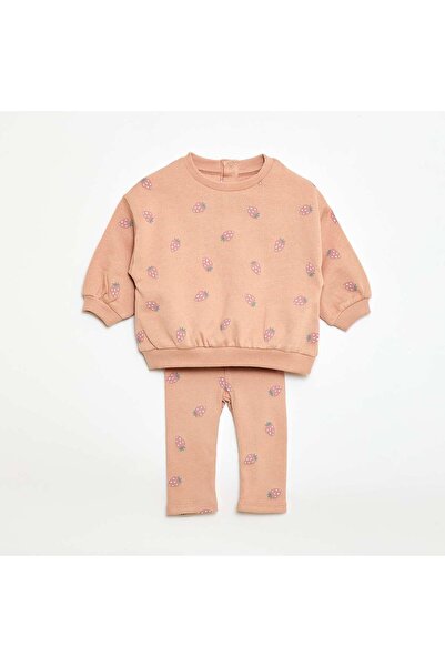 KIABI طقم رياضي مكون من سويت شيرت وبنطال ضيق - طقم من قطعتين باللون الوردي