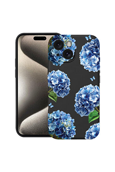 bestcase Husă Ultra Subțire pentru Apple iPhone 14, Florală - Hortensie Drăgu...