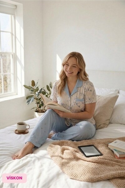 bie's Γυναικείο πουκάμισο από βισκόζη μεγάλου μεγέθους με γιακά και κουμπιά μ...