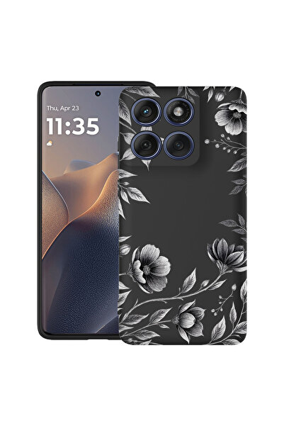 bestcase Υπέρλεπτη Θήκη για Motorola Moto G86 Power, Μαύρο Φλοράλ, 3113067 B ...