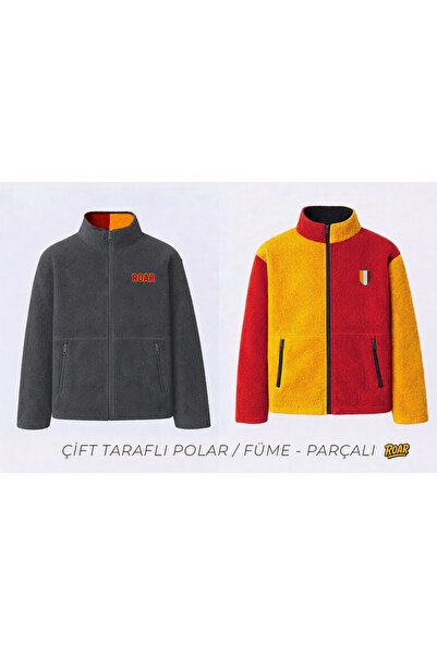 Giallo Rosso ΠΑΡΤΙΚΙΔΩΤΟ ΚΑΠΝΙΣΜΕΝΟ Φλις Διπλής Όψης