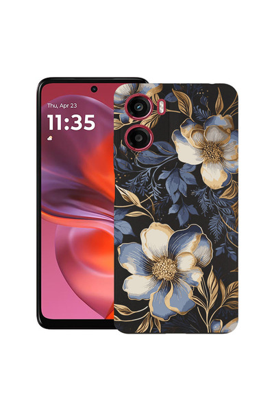 bestcase Υπέρλεπτη Θήκη για Motorola Moto G05 / Moto E15, Φλοράλ - Θήκη με Άν...