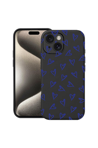 bestcase Husă Ultra Subțire pentru Apple iPhone 14, Model cu Inimioare Drăguț...