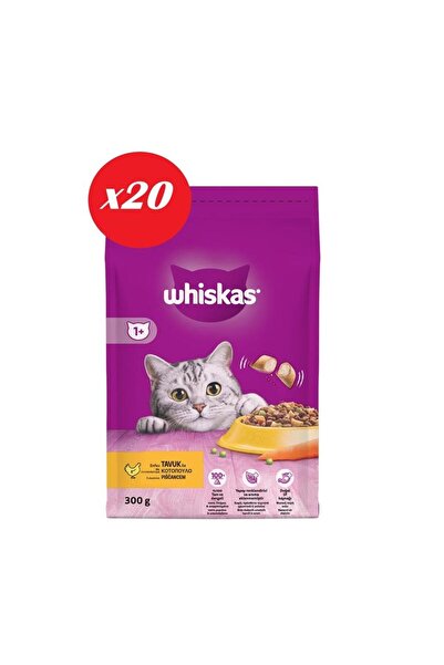 Whiskas Tavuklu Sebzeli Kuru Kedi Maması 300 Gr Set 20'li