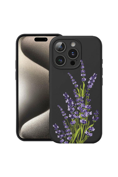 bestcase Υπέρλεπτη Θήκη για Apple iPhone 15 Pro, Φλοράλ - Πρεσαριστό Λεβάντα,...