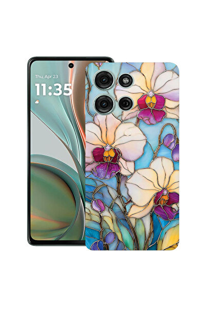 bestcase Υπέρλεπτη Θήκη για Motorola Edge 50 Neo, Φλοράλ - Ορχιδέα με σχέδιο ...