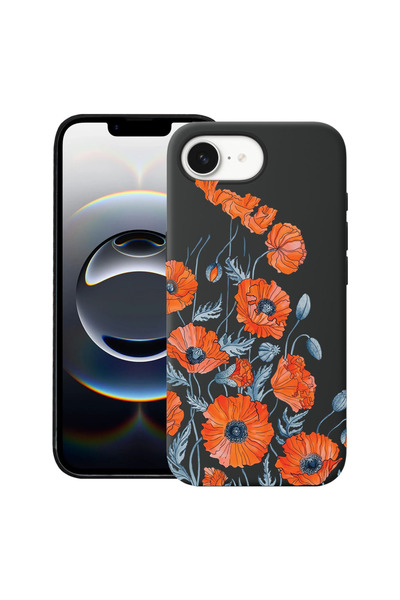 bestcase Ултра тънък калъф за Apple iPhone 16e / iPhone 17e, Флорален - Миним...