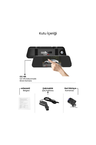 Midcom CC-65 HD 5.5" IPS Ekran Dokunmatik Araç Kamerası