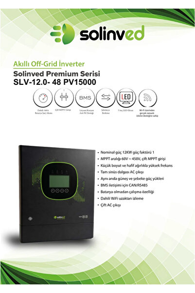 SOLİNVED 12 kW Gordion Serisi MPPT Off-Grid Inverter