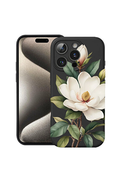 bestcase Husă Ultra Subțire pentru Apple iPhone 16 Pro, Florală - Magnolie Al...