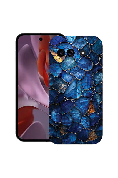 bestcase Ултра тънък калъф за Google Pixel 9a, Флорален - Витражна хортензия,...