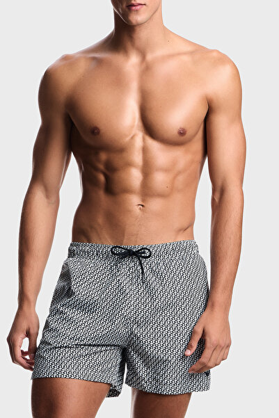 Emporio Armani Mayo Logo Baskılı Short Erkek DENİZ ŞORTU EM000583 AF20439 F0026