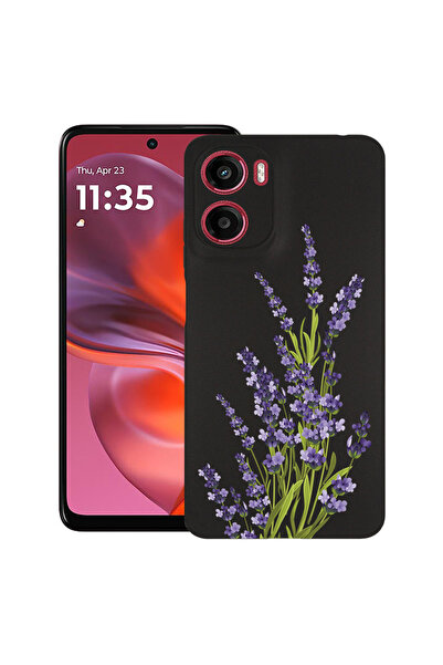 bestcase Υπέρλεπτη Θήκη για Motorola Moto G06, Φλοράλ - Πρεσαριστό Λεβάντα, 2...