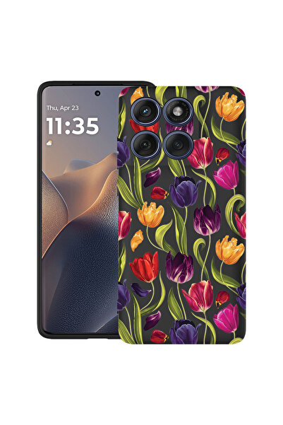 bestcase Υπέρλεπτη Θήκη για Motorola Edge 60 Pro, Φλοράλ - Σχέδιο Τουλίπας, 2...