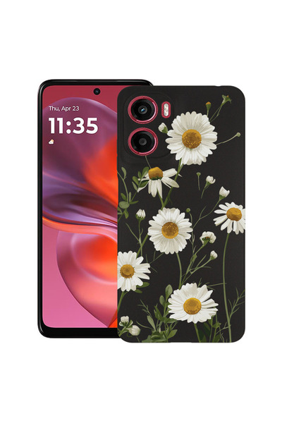 bestcase Υπέρλεπτη Θήκη για Motorola Moto G05 / Moto E15, Φλοράλ - Μαργαρίτα,...