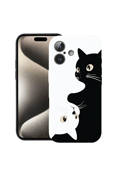 bestcase Υπέρλεπτη Θήκη για Apple iPhone 16, Μαύρες & Λευκές Γάτες, 3137742 B...