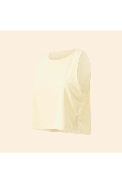 KIABI Flowy Sports Tank Top YELLOW