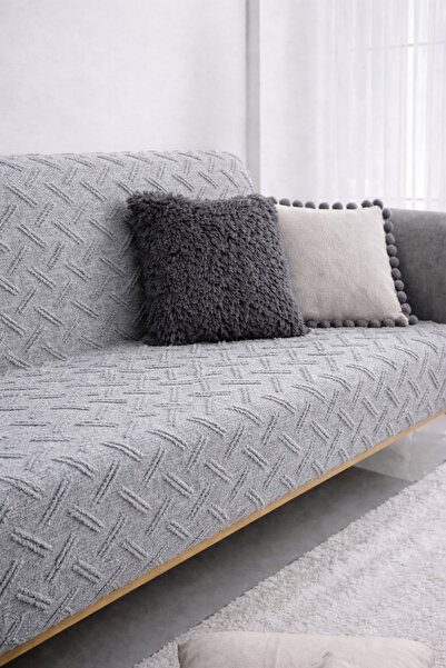 Shopyteks Κάλυμμα καναπέ από σενίλ 170x210 με μοντέρνο σχέδιο, φιλικό προς τα...