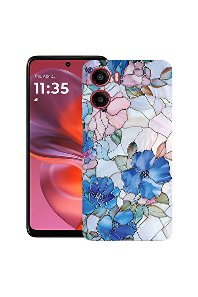 bestcase Υπέρλεπτη Θήκη για Motorola Moto G05 / Moto E15, Φλοράλ - Βιτρό Ορτα...