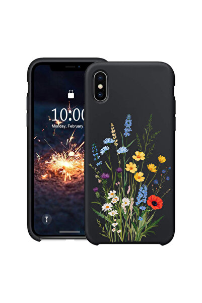 bestcase Υπέρλεπτη Θήκη για Apple iPhone XS / X, Χαριτωμένο Ανθοδέσμη με Λουλ...