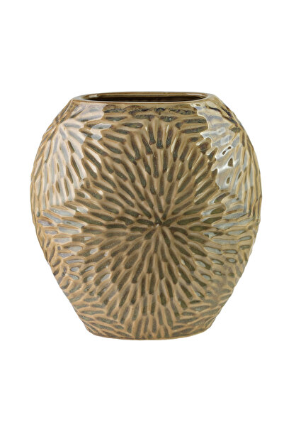MONDEX Vase YARINE 25x12x26cm beige