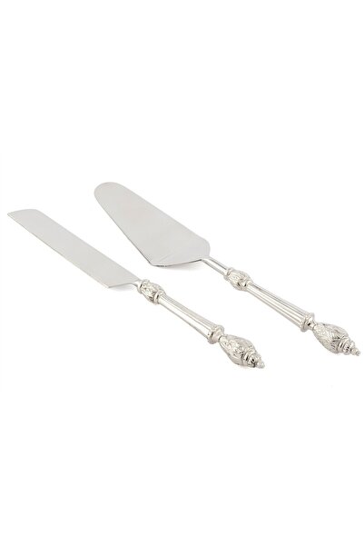 Mikasa Moor Silver Baroque Carved Cake Serving Set