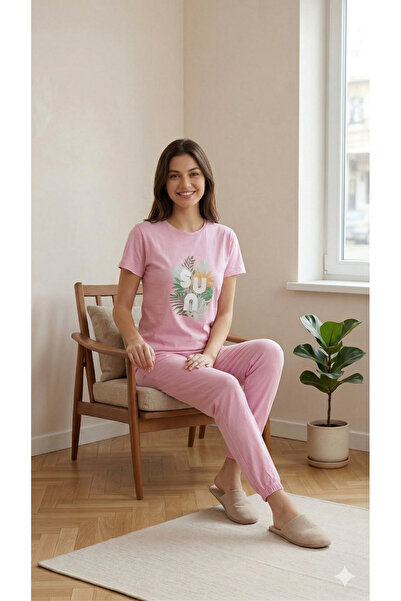 LXL ΓΥΝΑΙΚΕΙΟ ΣΕΤ ΚΑΛΟΚΑΙΡΙΝΩΝ ΠΙΤΖΑΜΩΝ ΡΟΖ ΚΟΝΤΟΜΑΝΙΚΟ