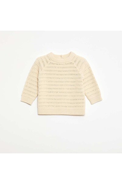 KIABI Fancy Knit Sweater WHITE
