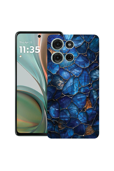 bestcase Υπέρλεπτη Θήκη για Motorola Edge 50 Neo, Φλοράλ - Βιτρό Ορτανσία, 19...