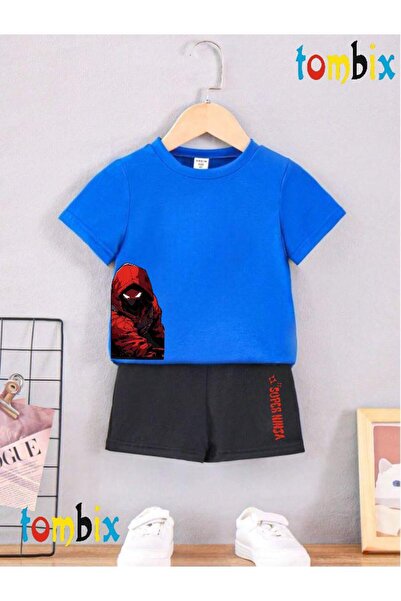 tombix Yandan Ninja Printed T-Shirt Shorts Summer Children's Set