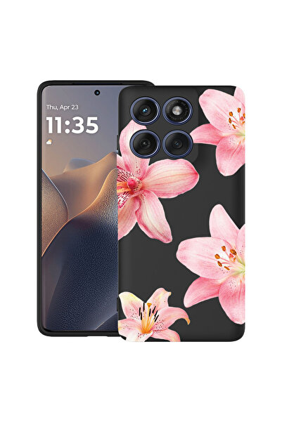 bestcase Υπέρλεπτη Θήκη για Motorola Moto G86 Power, Φλοράλ - Κομψός Ροζ Λωτό...