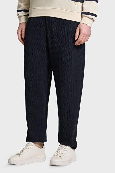 Emporio Armani Regular Fit Normal Bell Embossed Jersey Trousers Men's Pants E...