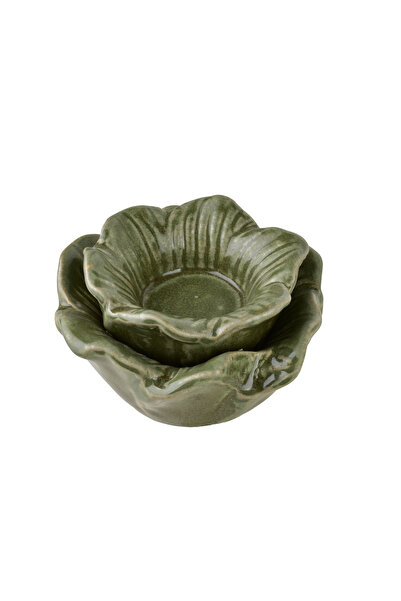 MONDEX YARINE Sfeșnic floare 11x11x6cm verde
