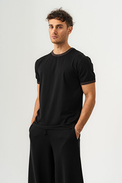 BORZ UNISEX YAKA KOL YIKAMA DETAYLI REGULAR FIT BASIC TİŞÖRT