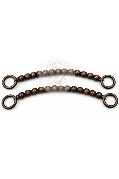 Kardelux Ξύλινη λαβή τσάντας με χάντρες (ζεύγος) - Λουράκι - Λαβή τσάντας - Μ...