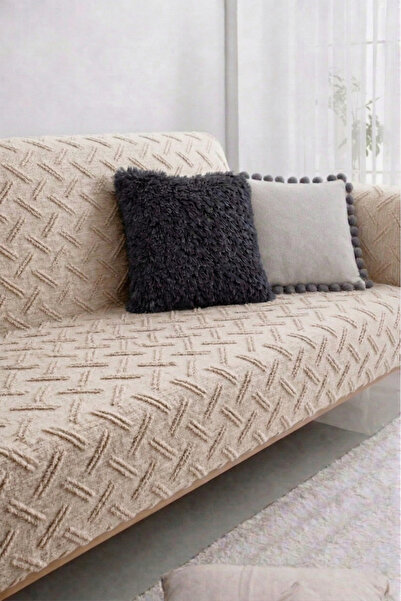 Shopyteks Κάλυμμα καναπέ από σενίλ 170x210 με μοντέρνο σχέδιο, φιλικό προς τα...