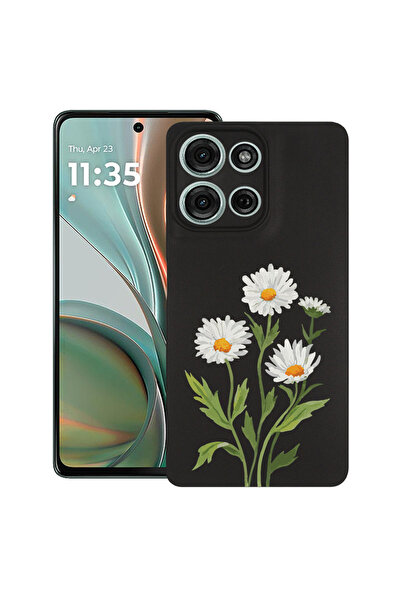 bestcase Υπέρλεπτη Θήκη για Motorola Edge 50 Neo, Φλοράλ - Πρεσαριστή Μαργαρί...