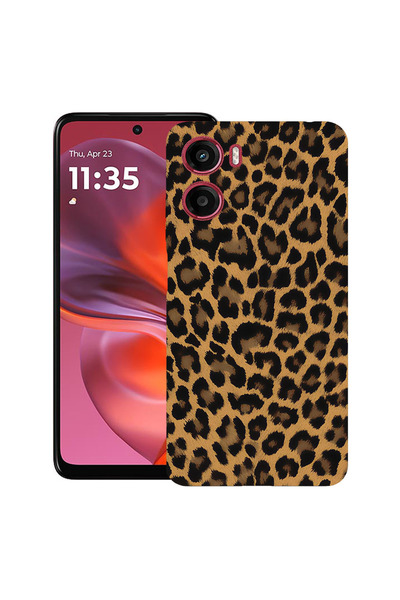 bestcase Υπέρλεπτη Θήκη για Motorola Moto G05 / Moto E15, Σχέδιο Λεοπάρδαλης,...