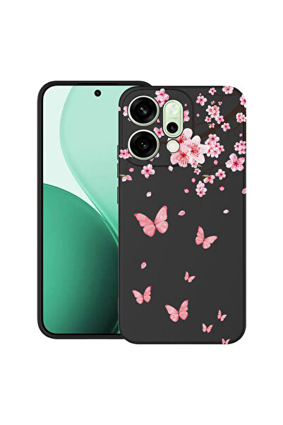 bestcase Υπέρλεπτη Θήκη για OPPO Reno14, Ροζ Άνθη Κερασιάς & Πεταλούδες, 2082...