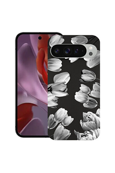 bestcase Υπέρλεπτη Θήκη για Google Pixel 10 / 10 Pro, Φλοράλ - Μαύρη Τουλίπα,...
