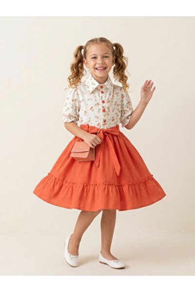 Cherrys Bebek Cherry Printed Antali Girls' Dress