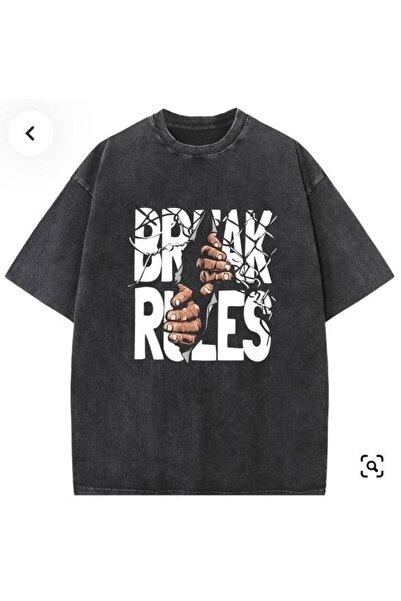 bellanova Μπλουζάκι με στάμπα, κορυφαίας ποιότητας, vintage πλυμένο, στυλ δρό...