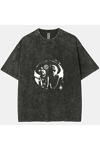 ZEMLİYA Μπλουζάκι με στάμπα, κορυφαίας ποιότητας, vintage πλυμένο, στυλ δρόμο...