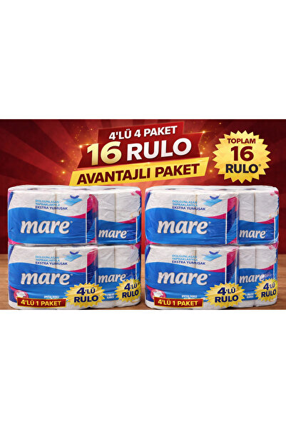 Generic Brand Mare Toilet Paper 4-Ply Rolls 4 Pack Extra Soft Double Layer Du...