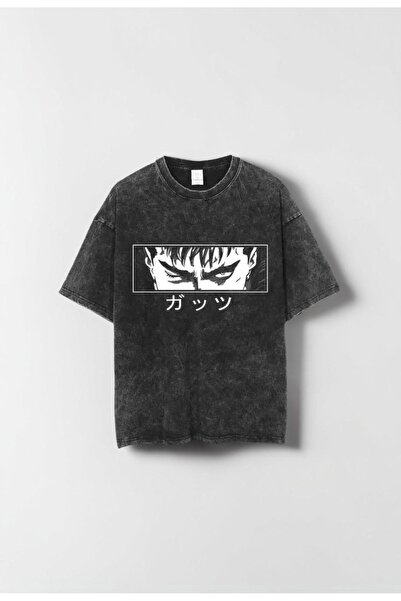 LAND MODA Μπλουζάκι με στάμπα, κορυφαίας ποιότητας, vintage πλυμένο, στυλ δρό...