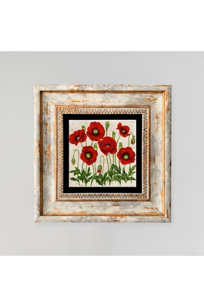 OEM Tablou decorativ Re-Bloom, model floral, lemn, multicolor, 20 x 20 cm